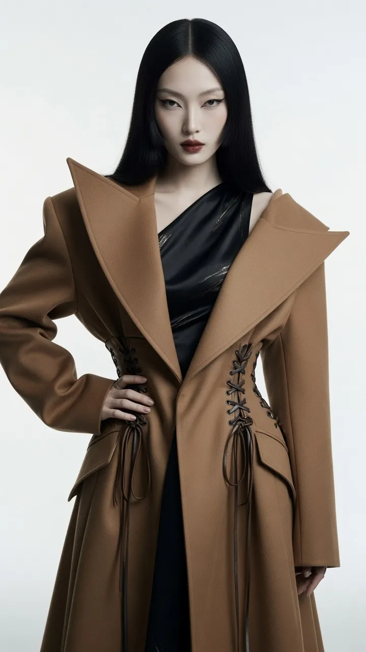 Duomo Wrap Coat in Powder